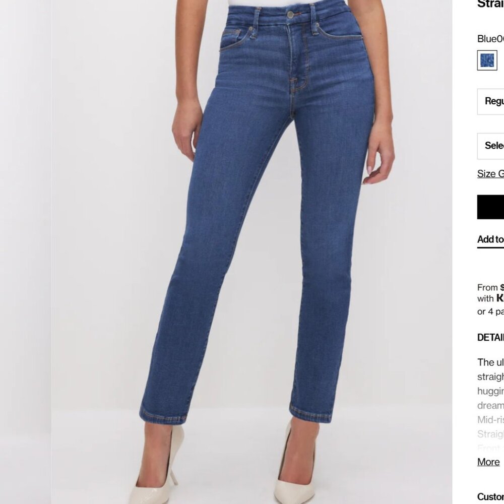 Good American Good Legs Straight Jeans | Size 14
